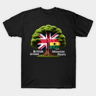 British Grown Ghanaian Roots Flag T-Shirt